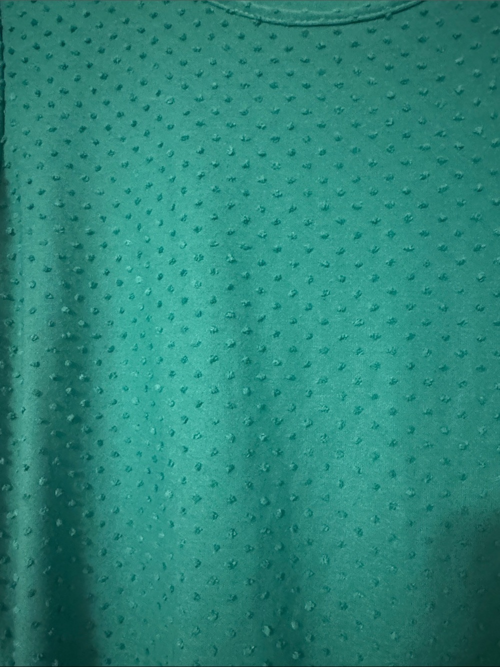 Bombom Made in USA Women’s Textured Flutter Sleeve Green Top - Picture 3 of 6